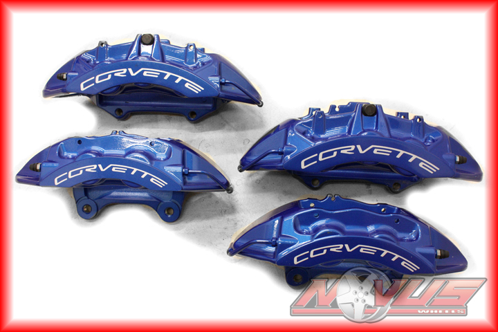 NEW BLUE CORVETTE C6 ZR1 Z06 FRONT REAR BRAKE CALIPERS -BREMBO 6 PISTON ...